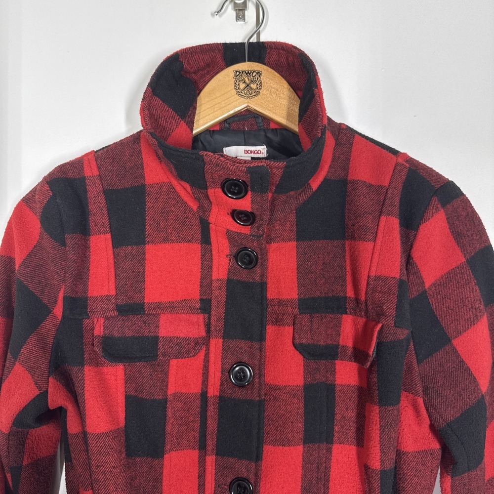 Vintage‎ Bongo Women's sz M Red Black Plaid Belted Gothic Grunge Punk Y2K - Picture 6 of 14